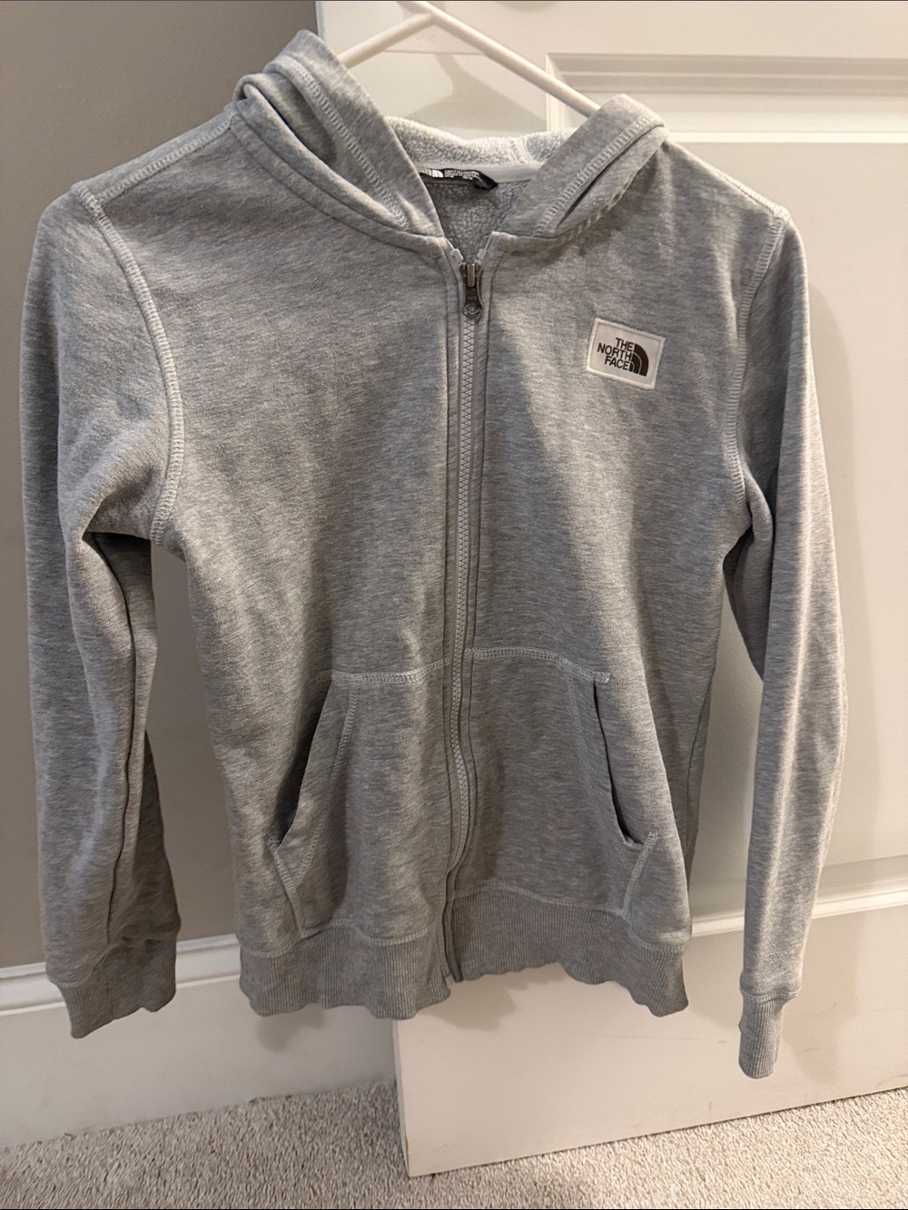 The North Face Kids Light Grey Full-Zip Hoodie